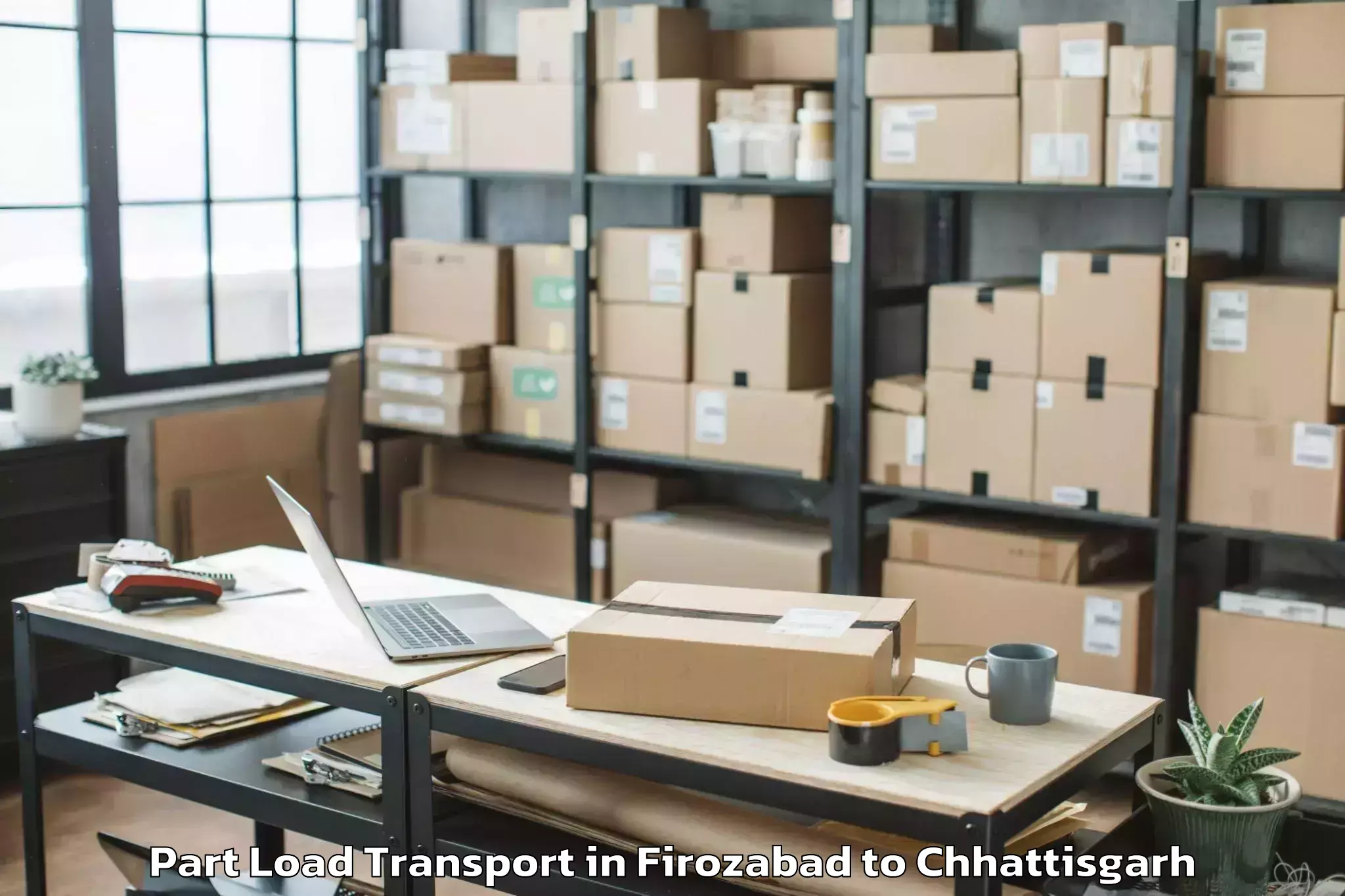 Professional Firozabad to Dondi Luhara Part Load Transport